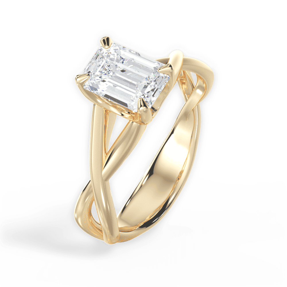 14kt Yellow Gold/18kt Yellow Gold/emerald/perspective