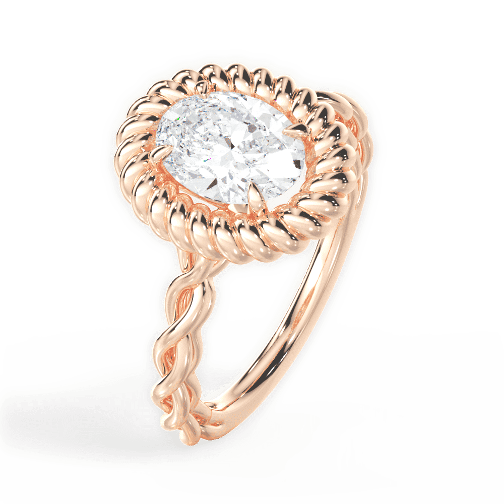 14kt Rose Gold/18kt Rose Gold/oval/perspective