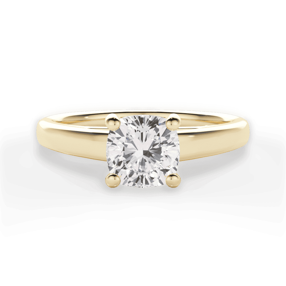 14kt Yellow Gold/18kt Yellow Gold/cushion/top