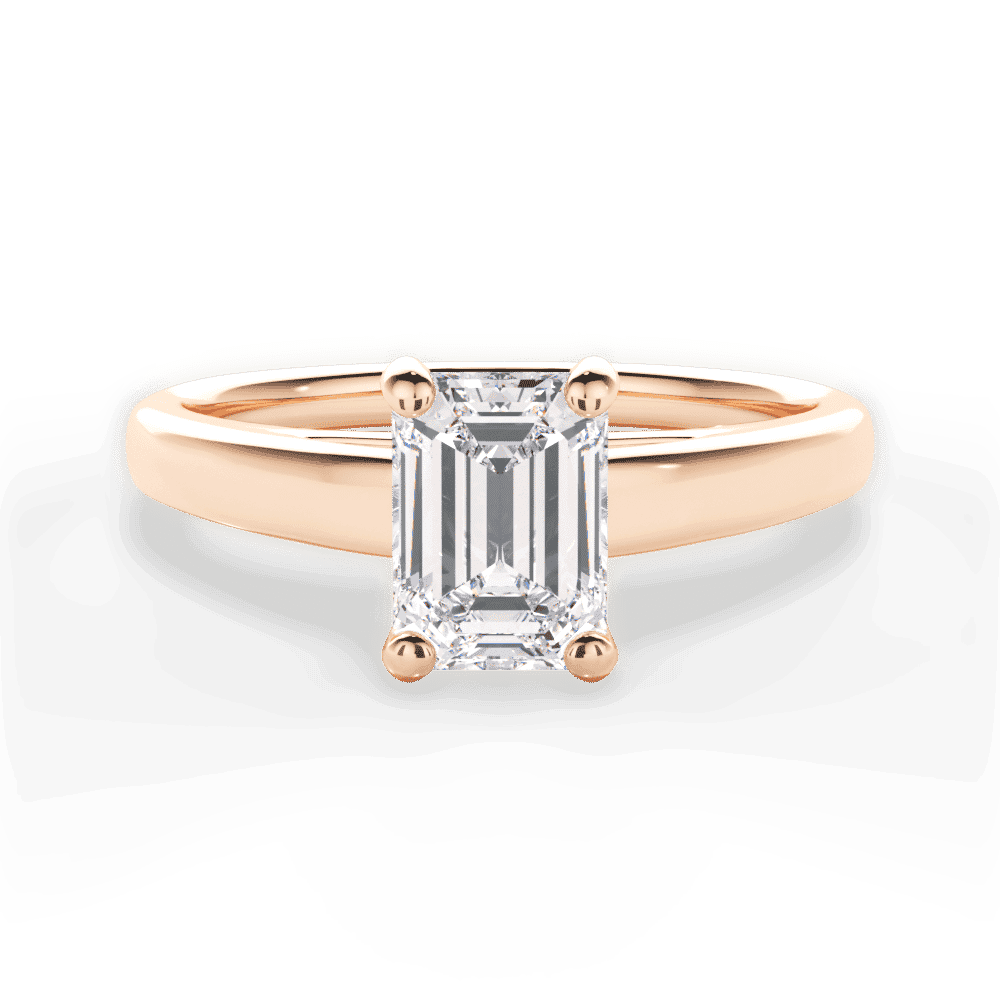 14kt Rose Gold/18kt Rose Gold/emerald/top