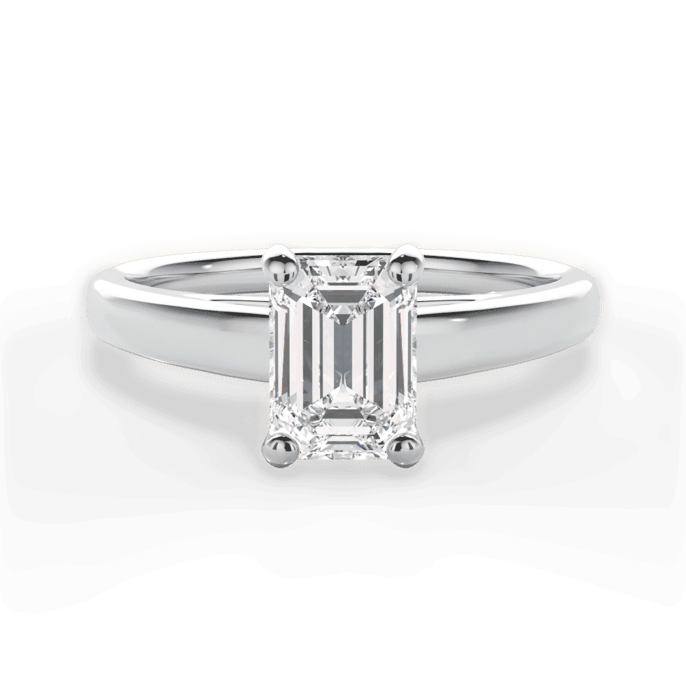 14kt White Gold/18kt White Gold/Platinum/emerald/top