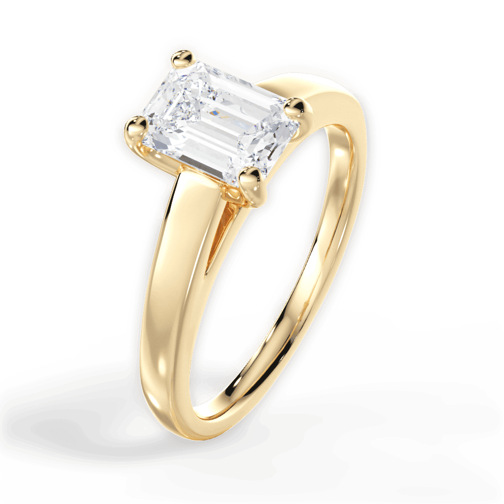 14kt Yellow Gold/18kt Yellow Gold/emerald/perspective