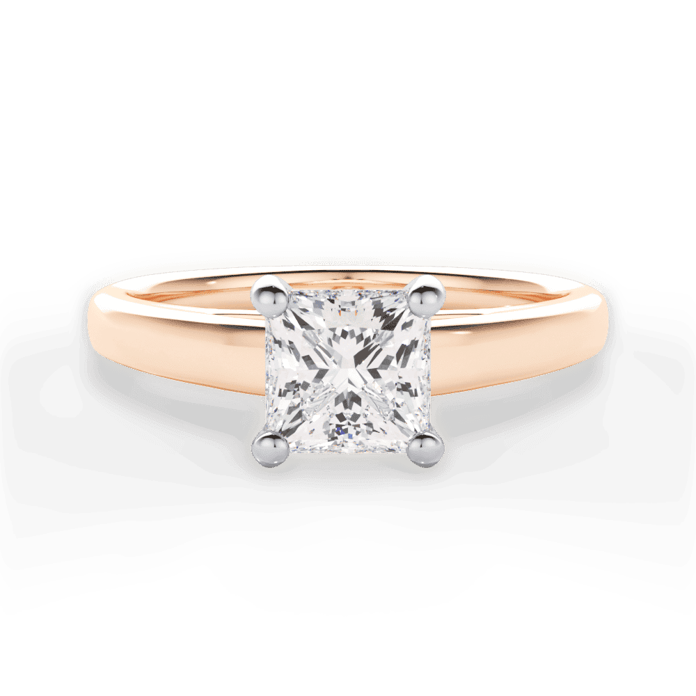 14kt Rose Gold/18kt Rose Gold/princess/top