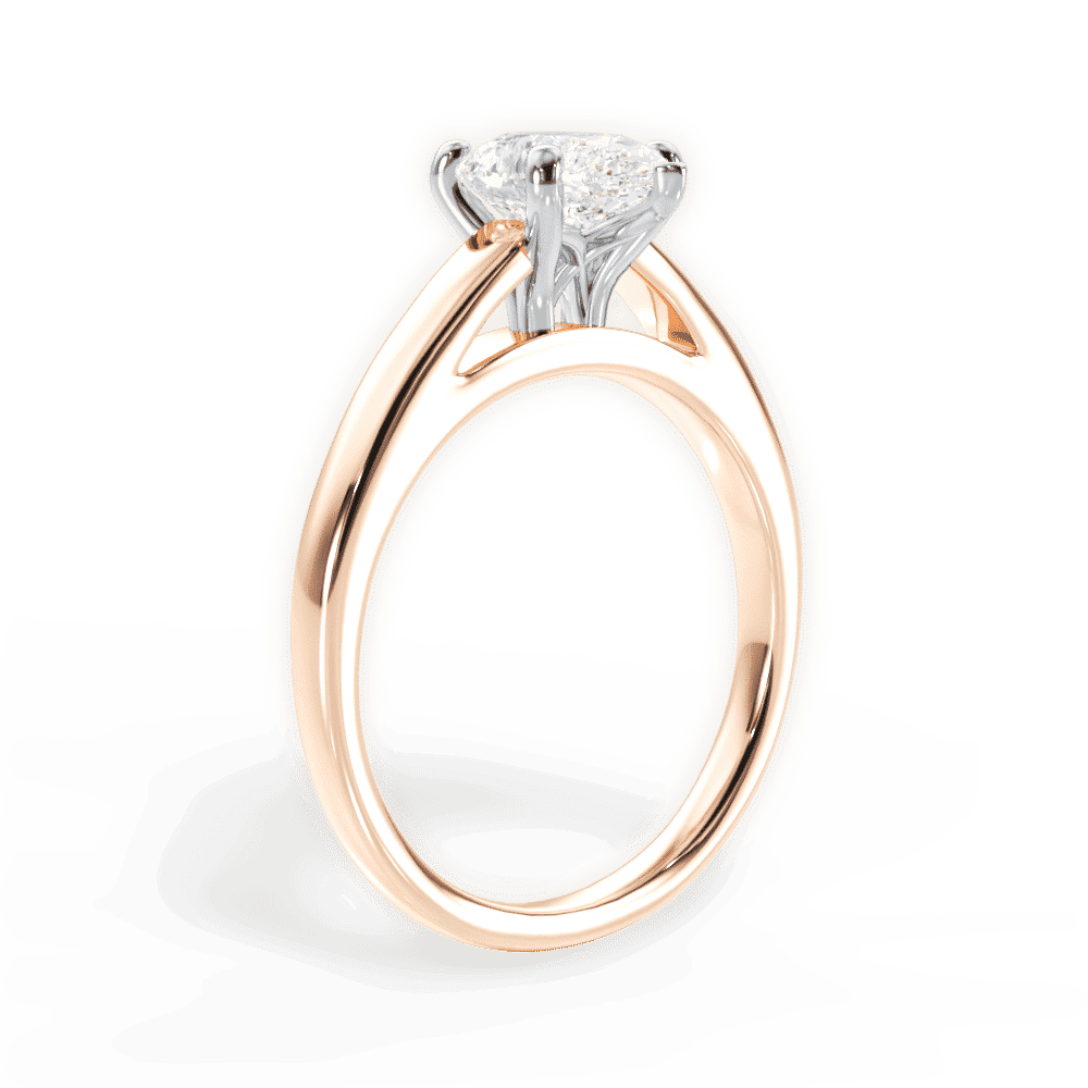 14kt Rose Gold/18kt Rose Gold/pear/front