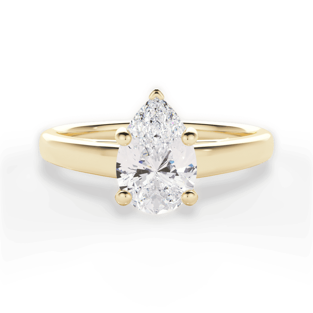 14kt Yellow Gold/18kt Yellow Gold/pear/top