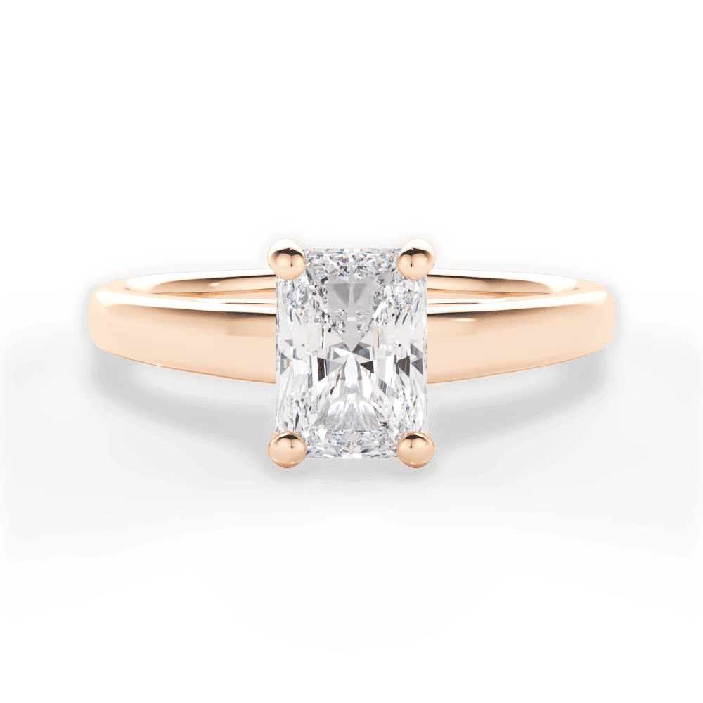 14kt Rose Gold/18kt Rose Gold/radiant/top