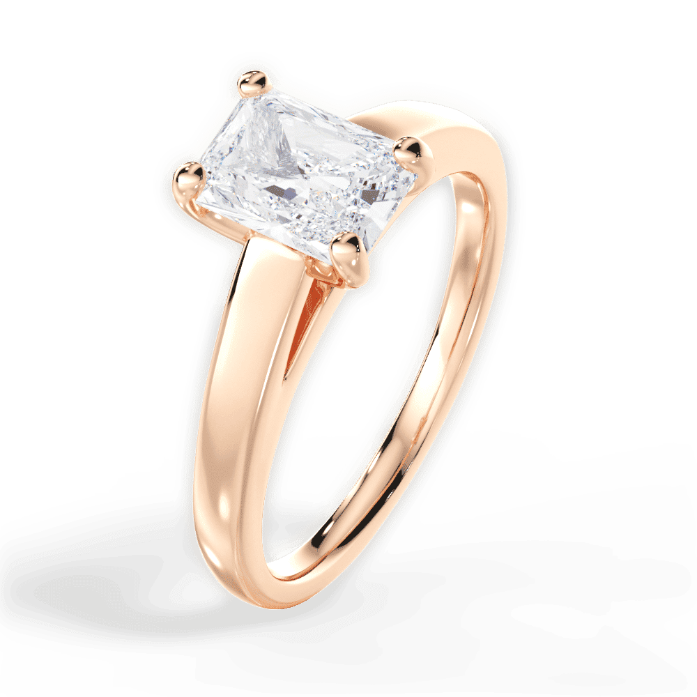 14kt Rose Gold/18kt Rose Gold/radiant/perspective