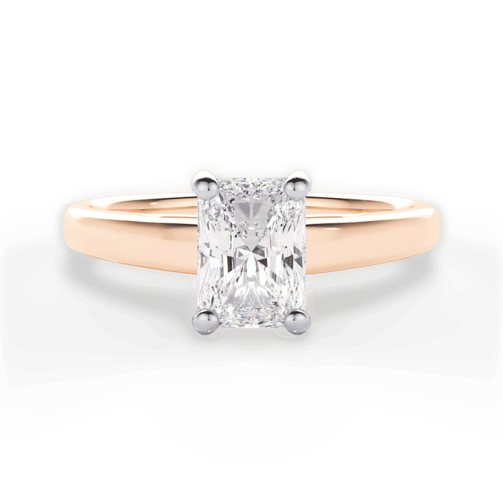 14kt Rose Gold/18kt Rose Gold/radiant/top