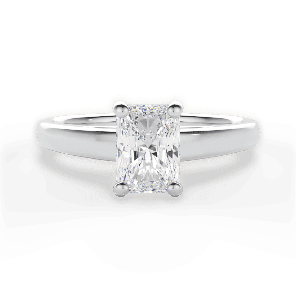 14kt White Gold/18kt White Gold/Platinum/radiant/top