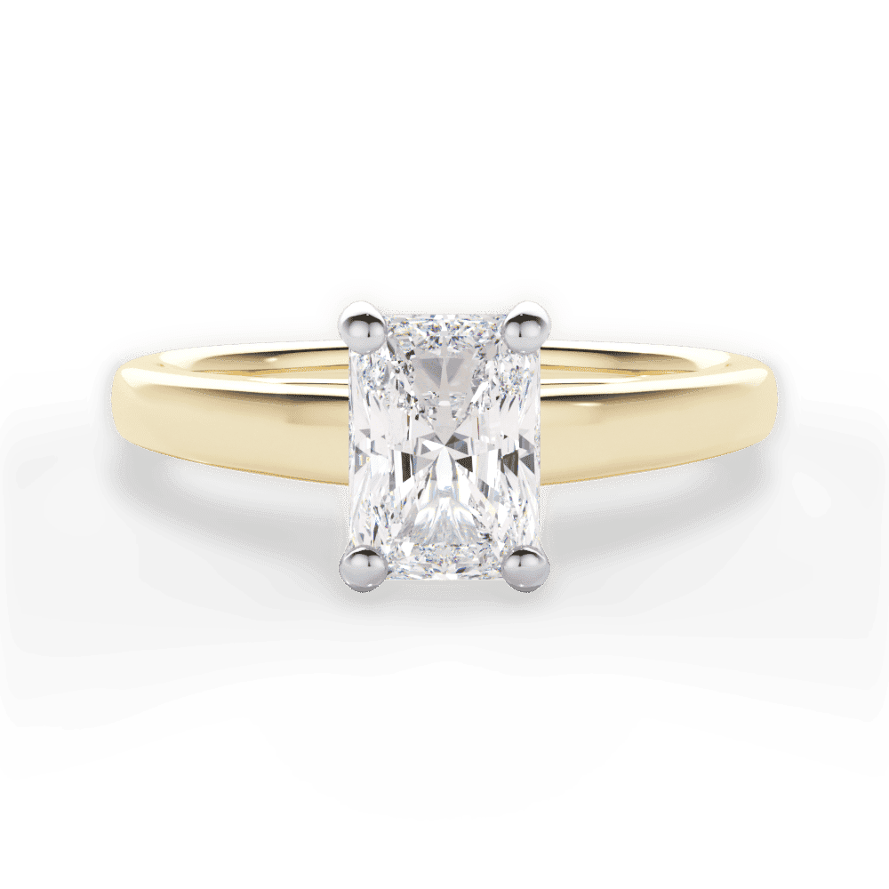 14kt Yellow Gold/18kt Yellow Gold/radiant/top