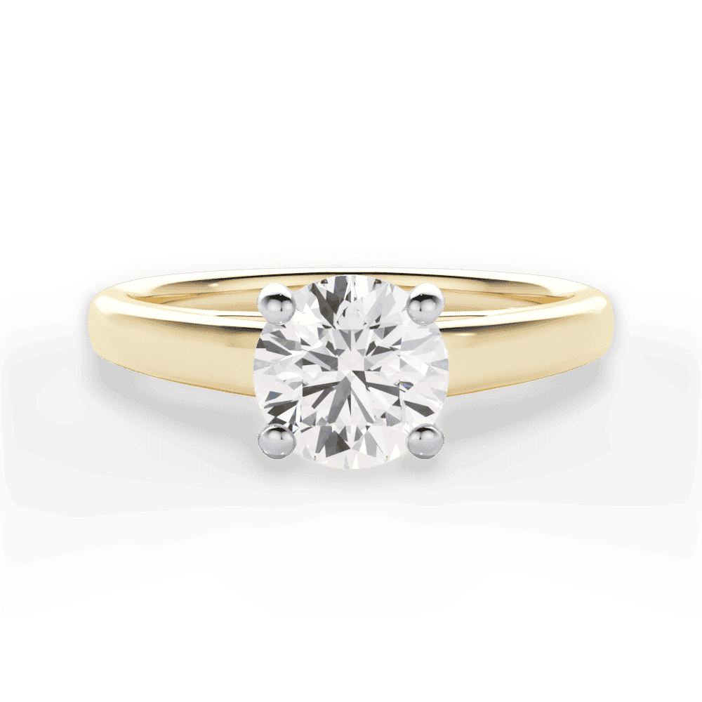 14kt Yellow Gold/18kt Yellow Gold/round/top