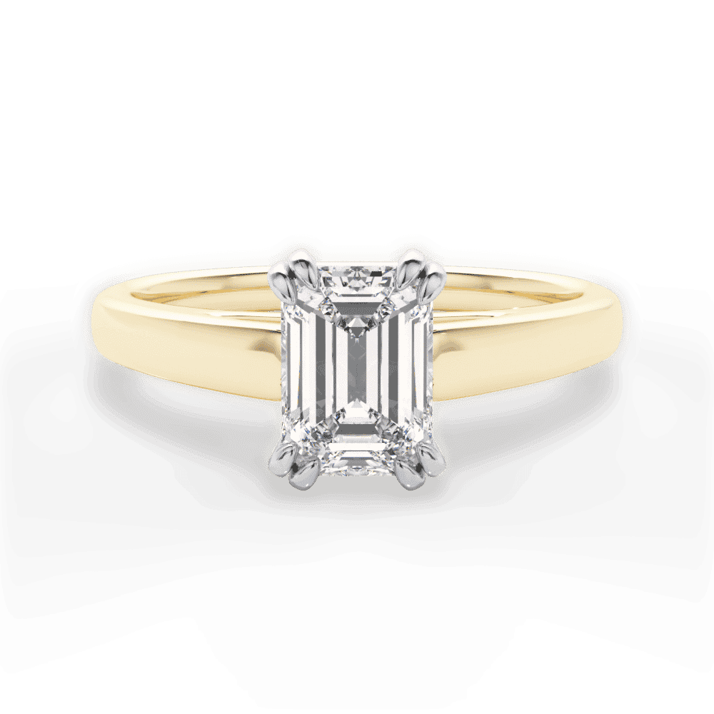 14kt Yellow Gold/18kt Yellow Gold/emerald/top