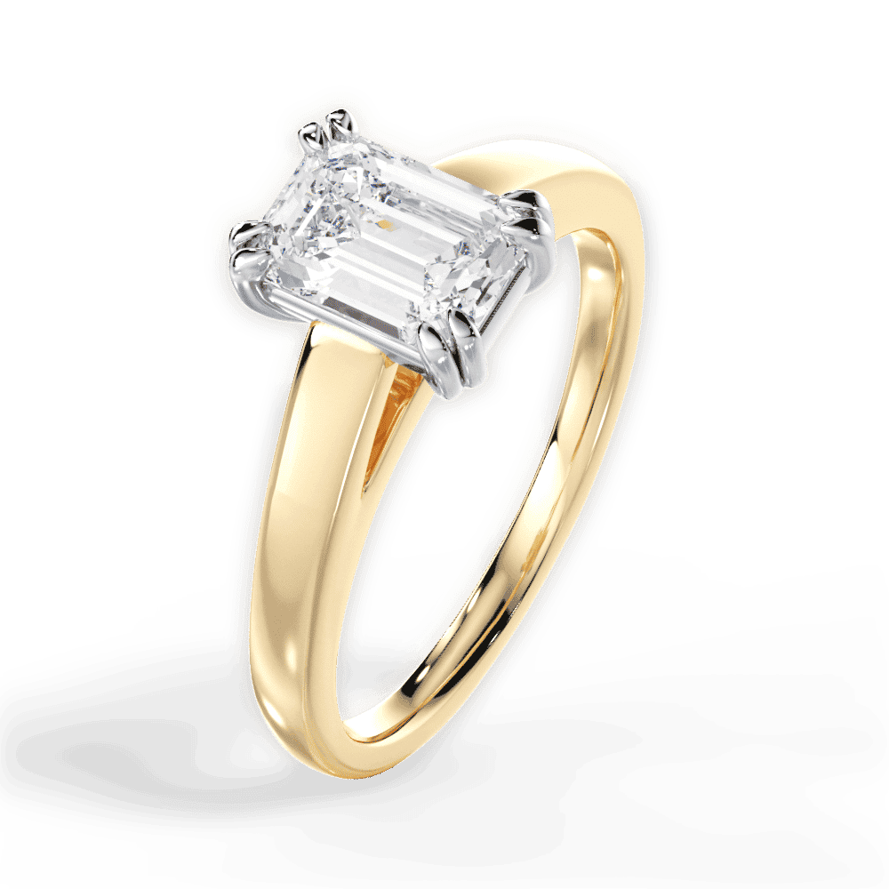 14kt Yellow Gold/18kt Yellow Gold/emerald/perspective