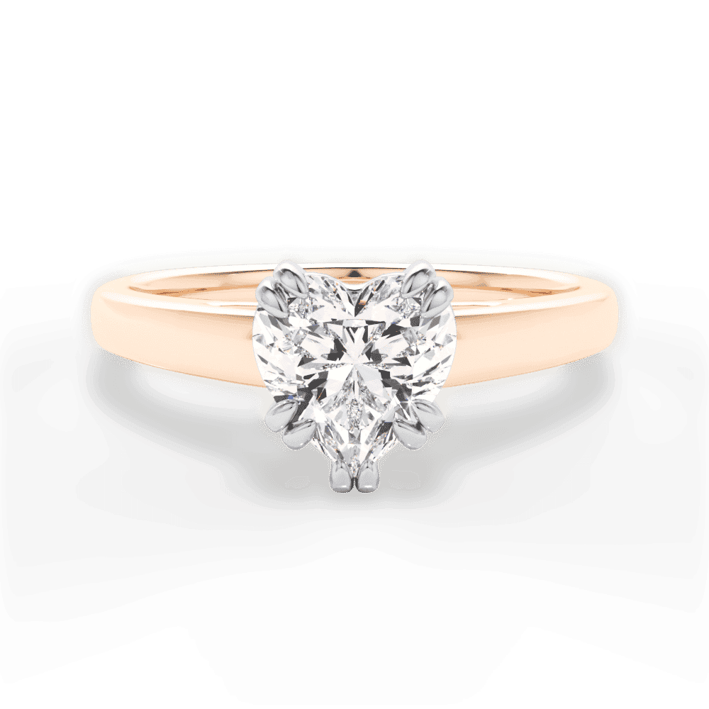 14kt Rose Gold/18kt Rose Gold/heart/top