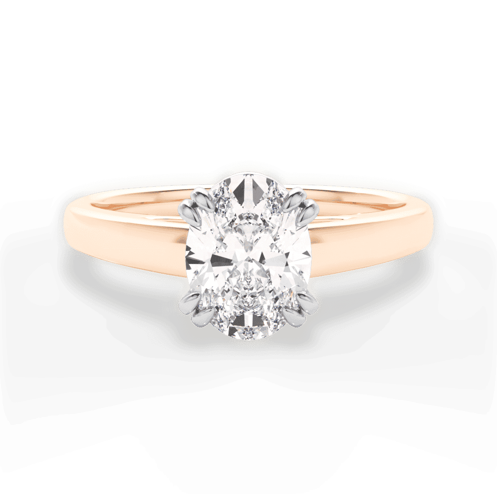 14kt Rose Gold/18kt Rose Gold/oval/top