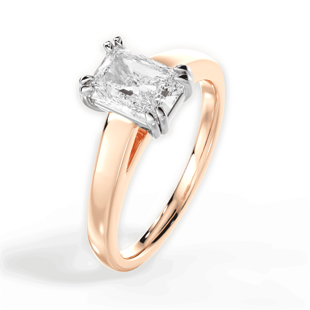 14kt Rose Gold/18kt Rose Gold/radiant/perspective