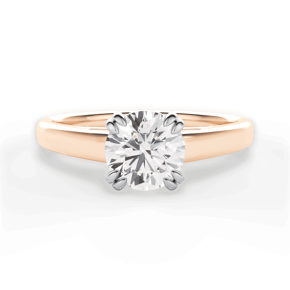 14kt Rose Gold/18kt Rose Gold/round/top