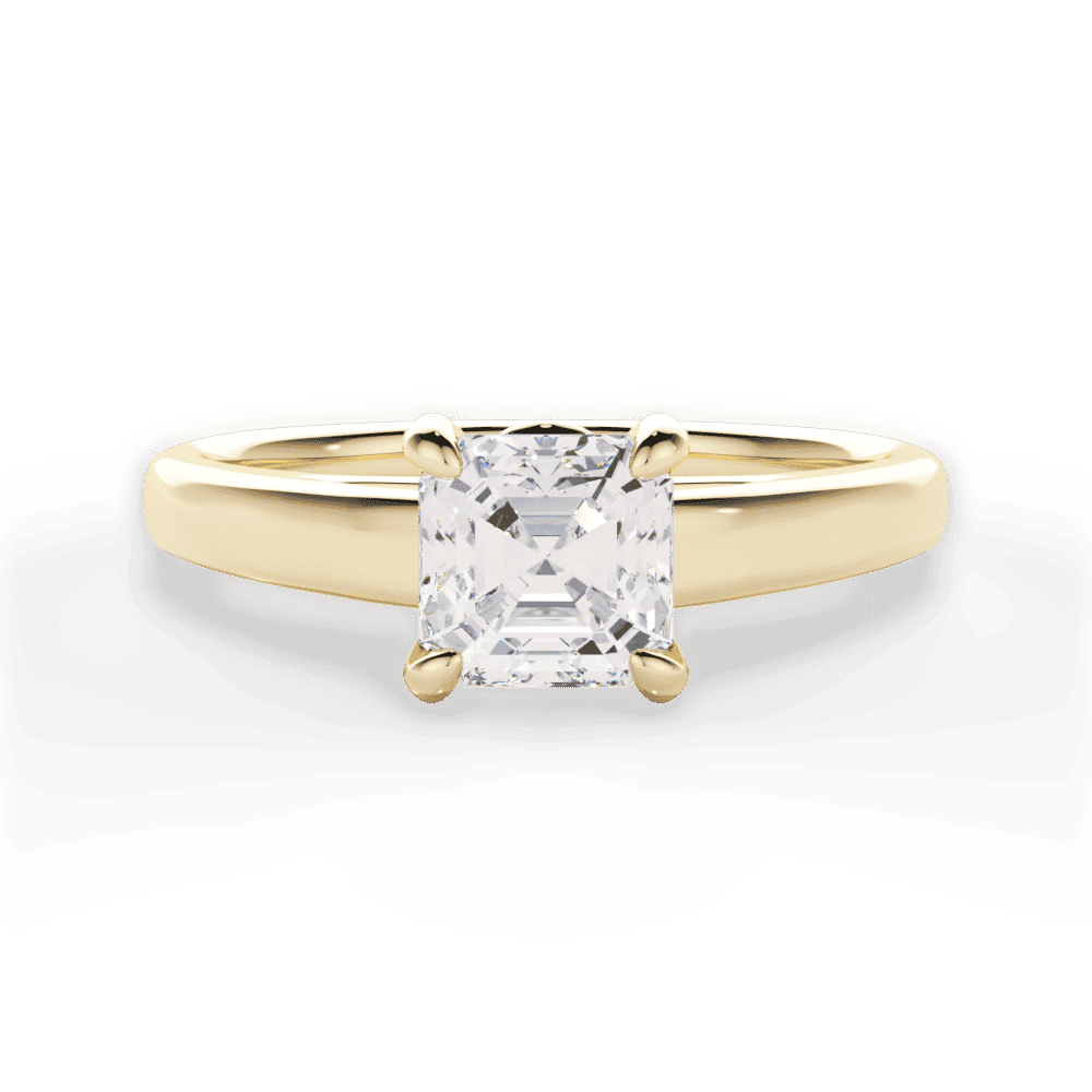 14kt Yellow Gold/18kt Yellow Gold/asscher/top