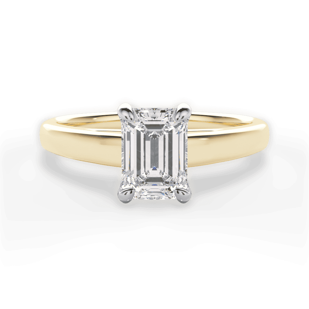 14kt Yellow Gold/18kt Yellow Gold/emerald/top