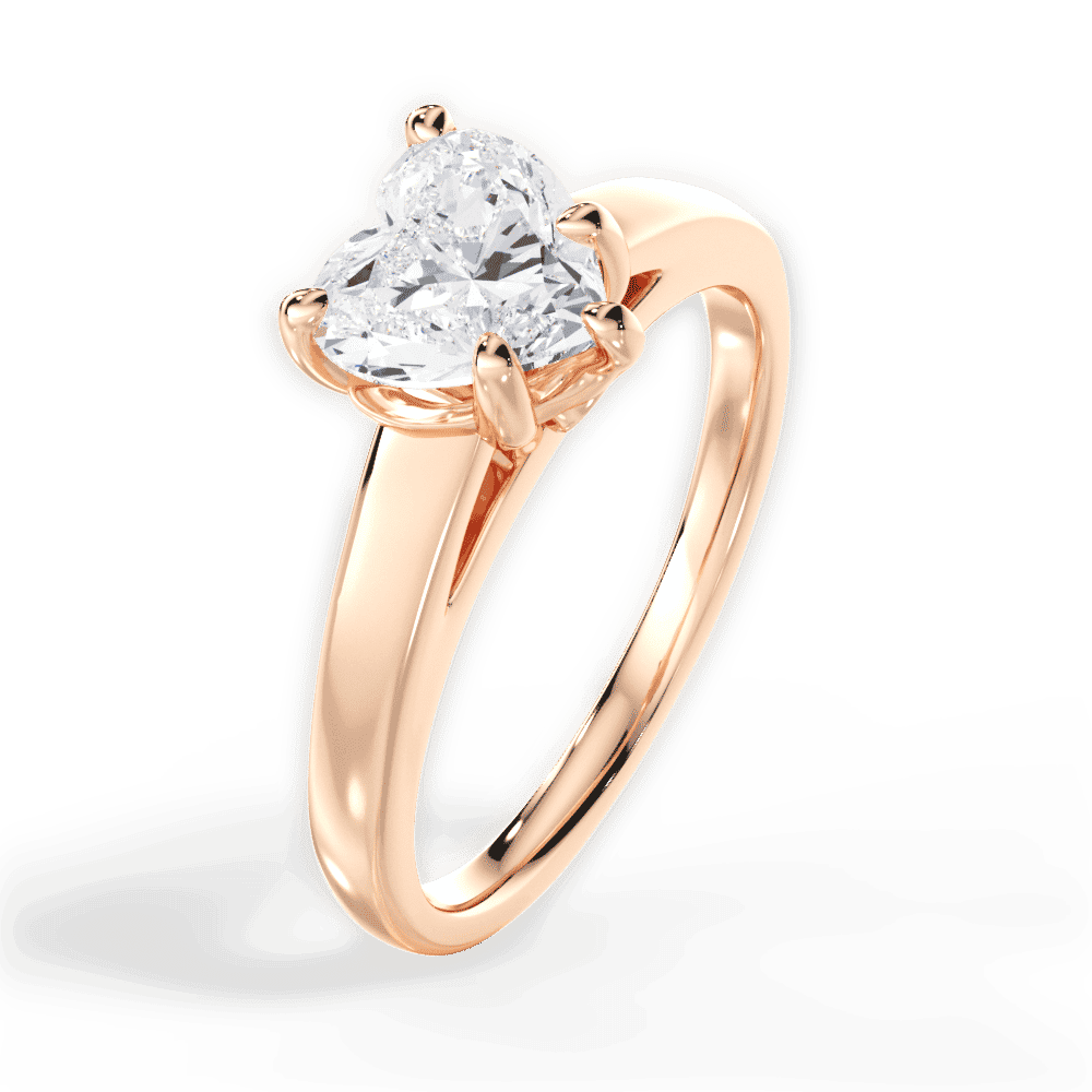 14kt Rose Gold/18kt Rose Gold/heart/perspective