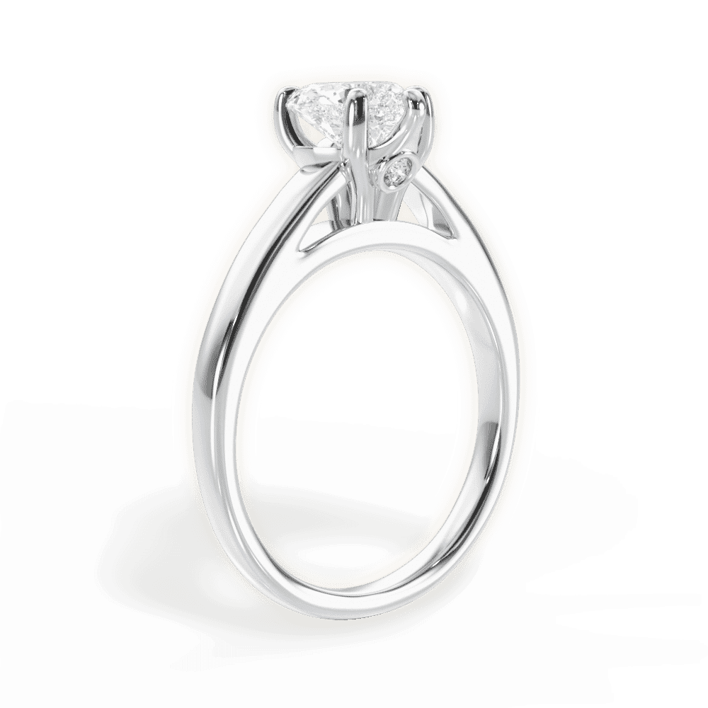 14kt White Gold/18kt White Gold/Platinum/heart/front
