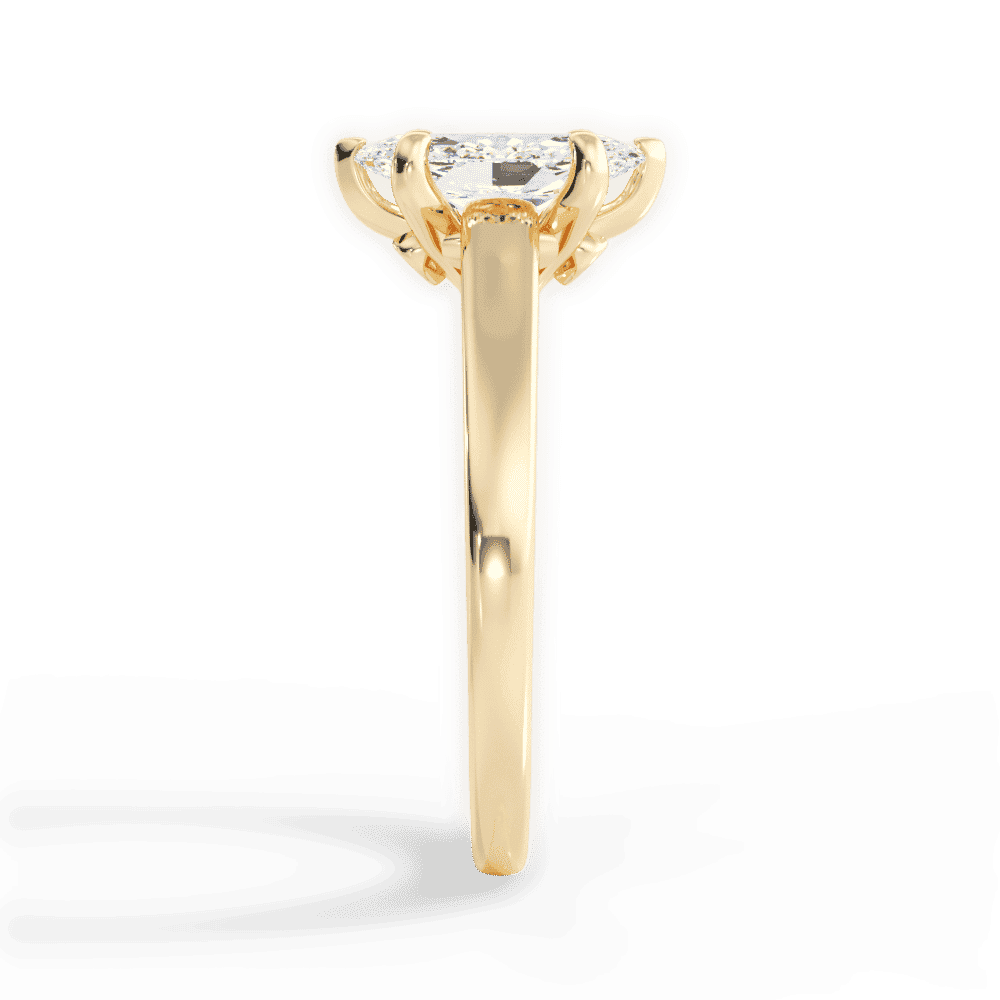 14kt Yellow Gold/18kt Yellow Gold/marquise/side