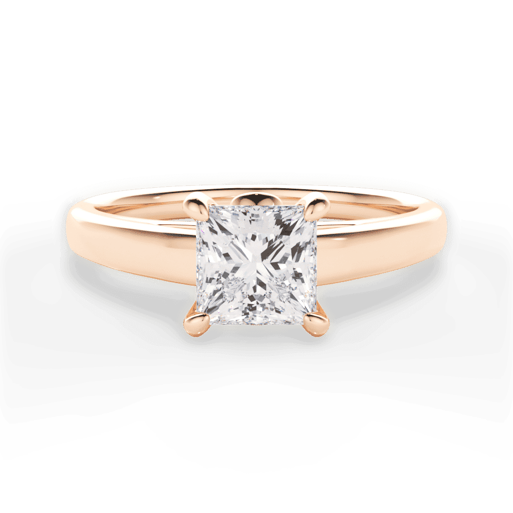 14kt Rose Gold/18kt Rose Gold/princess/top