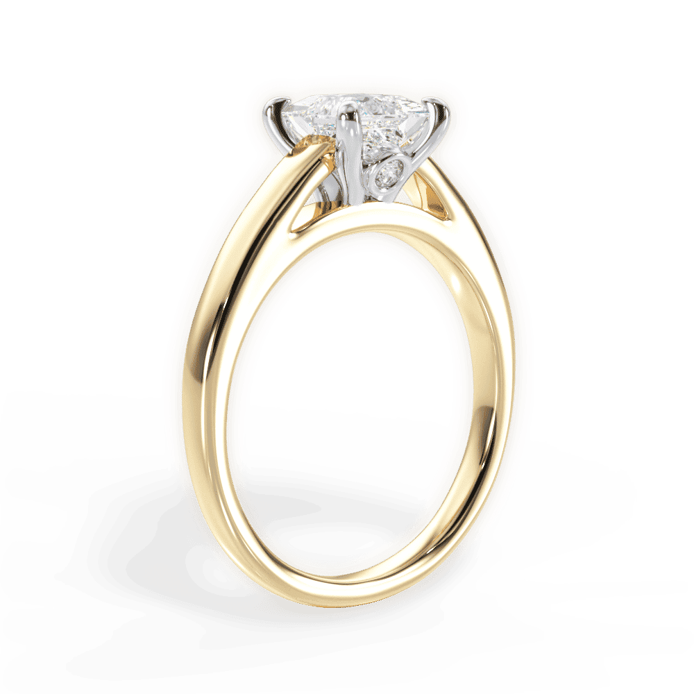 14kt Yellow Gold/18kt Yellow Gold/princess/front