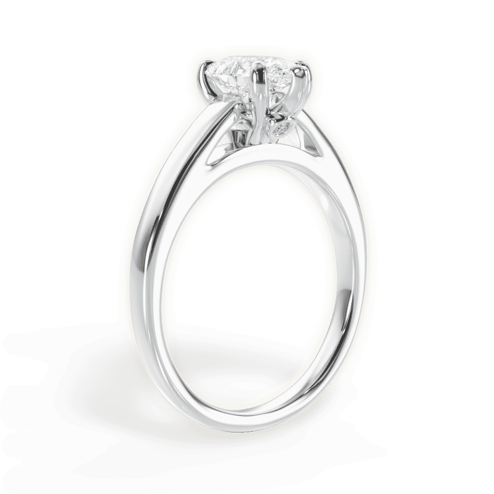 14kt White Gold/18kt White Gold/Platinum/pear/front