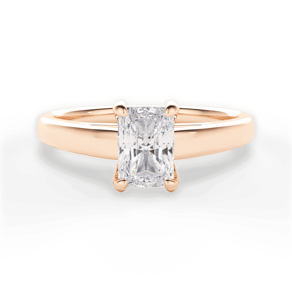 14kt Rose Gold/18kt Rose Gold/radiant/top