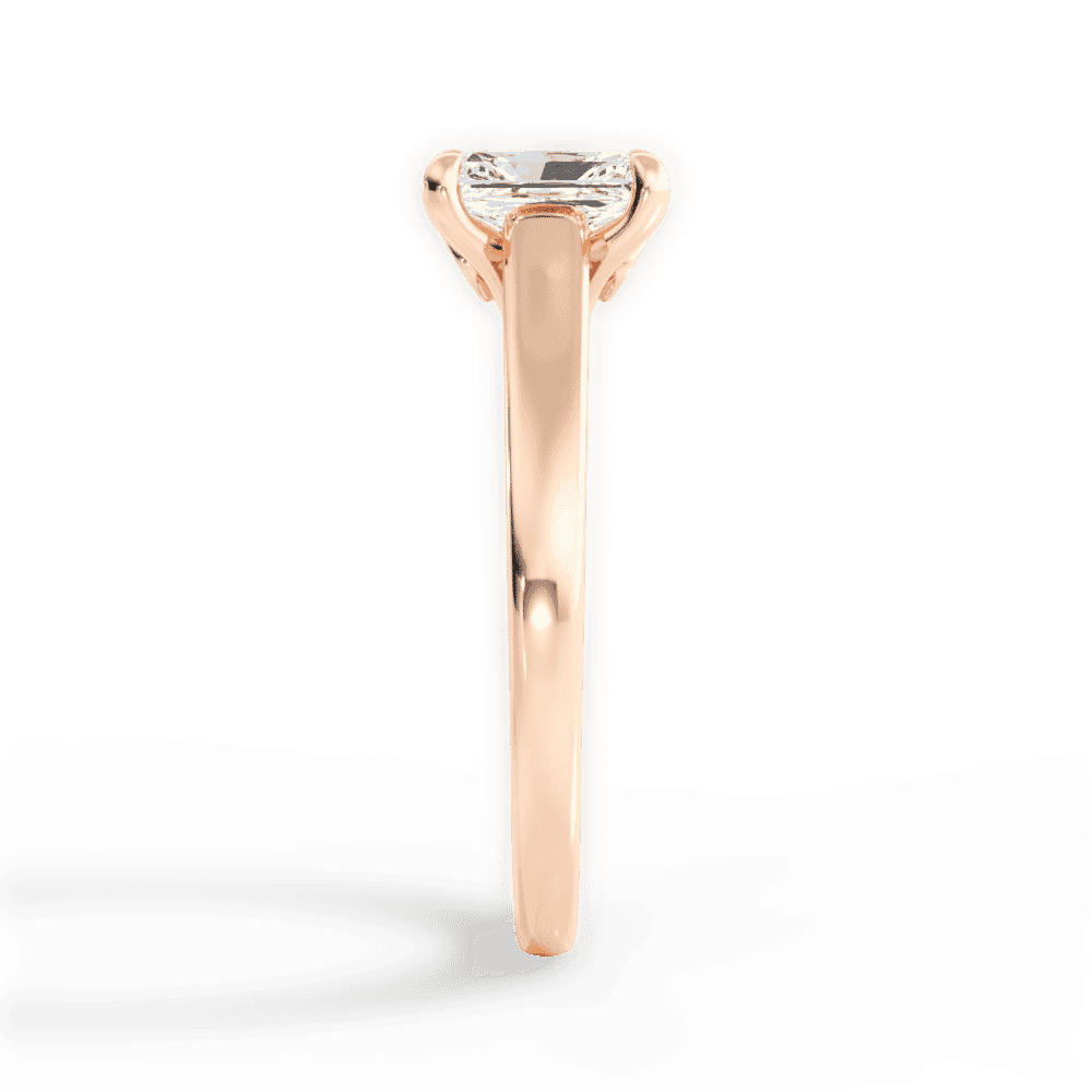 14kt Rose Gold/18kt Rose Gold/radiant/side