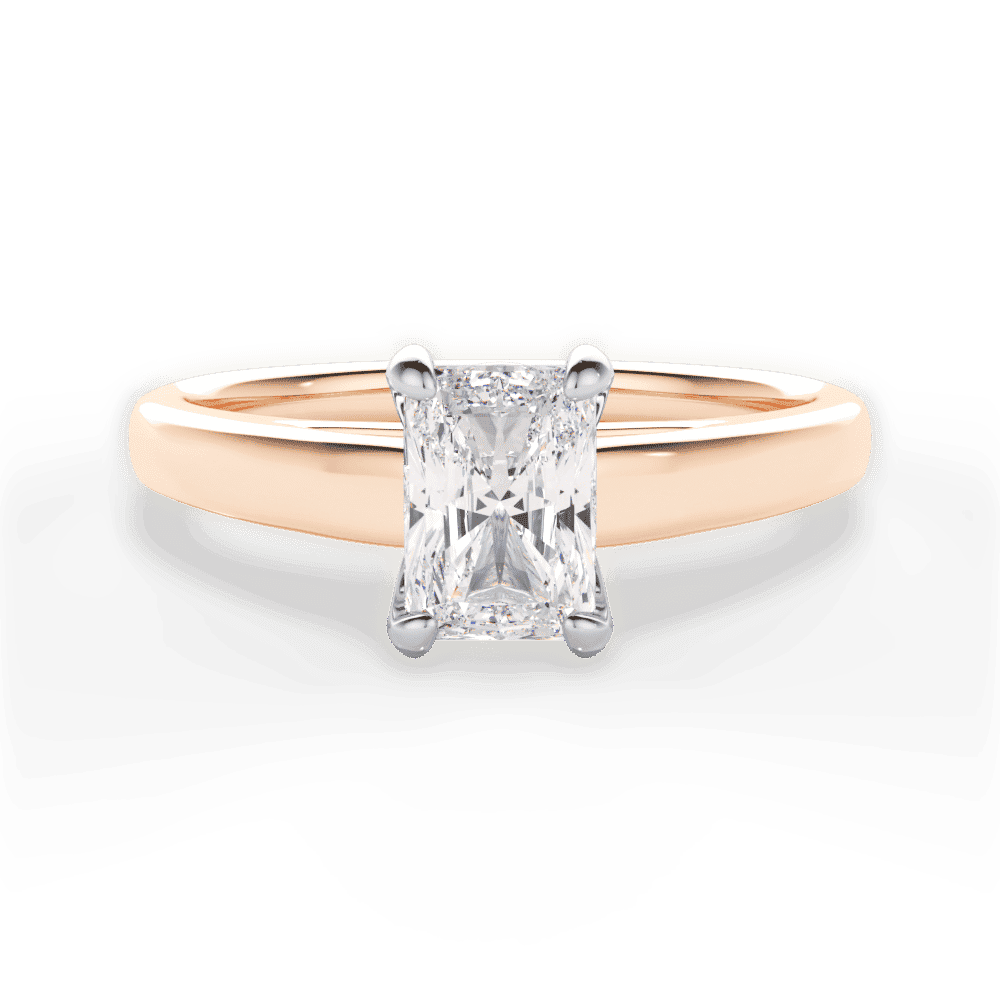 14kt Rose Gold/18kt Rose Gold/radiant/top
