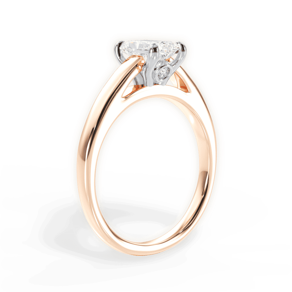 14kt Rose Gold/18kt Rose Gold/radiant/front