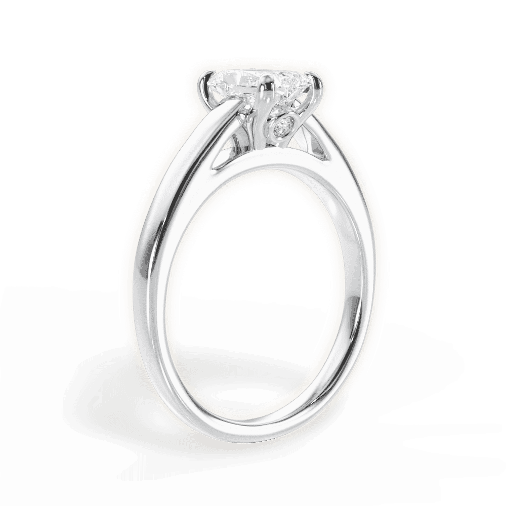 14kt White Gold/18kt White Gold/Platinum/radiant/front