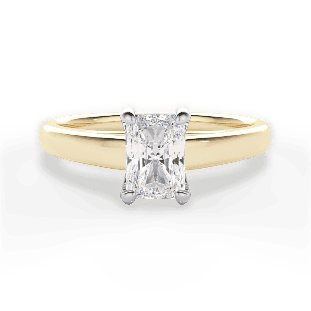 14kt Yellow Gold/18kt Yellow Gold/radiant/top