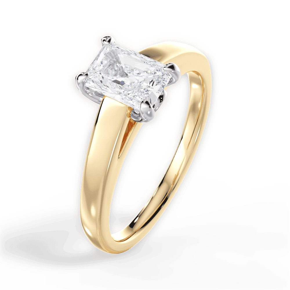 14kt Yellow Gold/18kt Yellow Gold/radiant/perspective