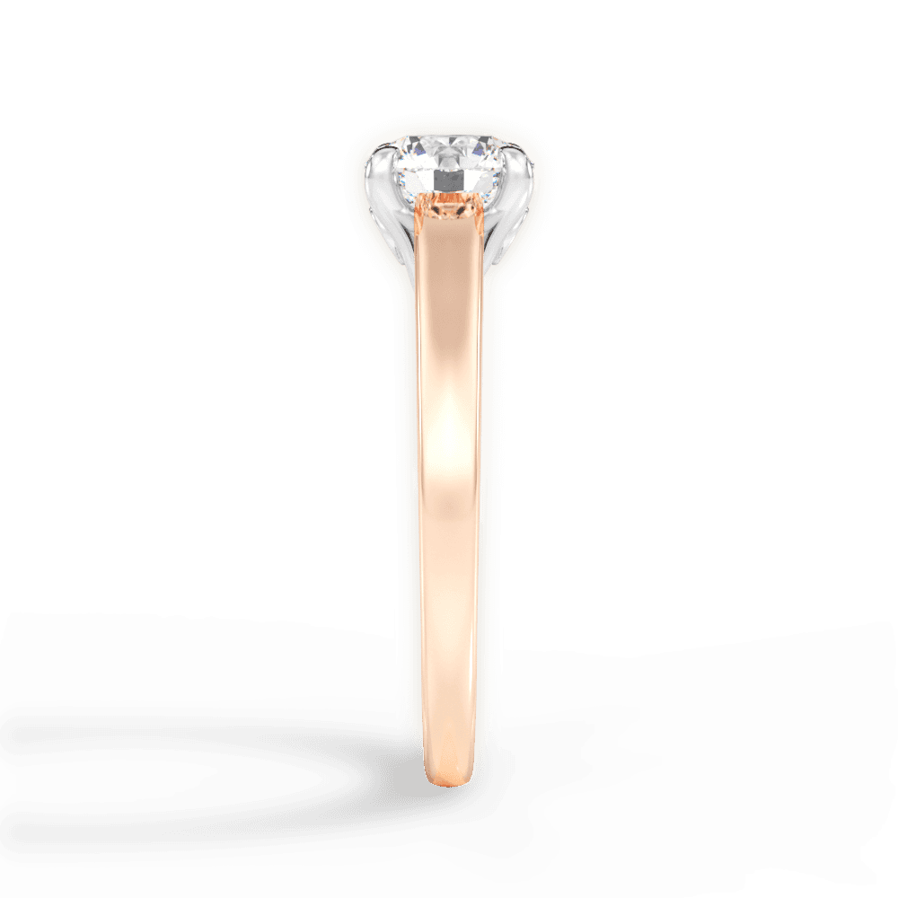 14kt Rose Gold/18kt Rose Gold/round/side