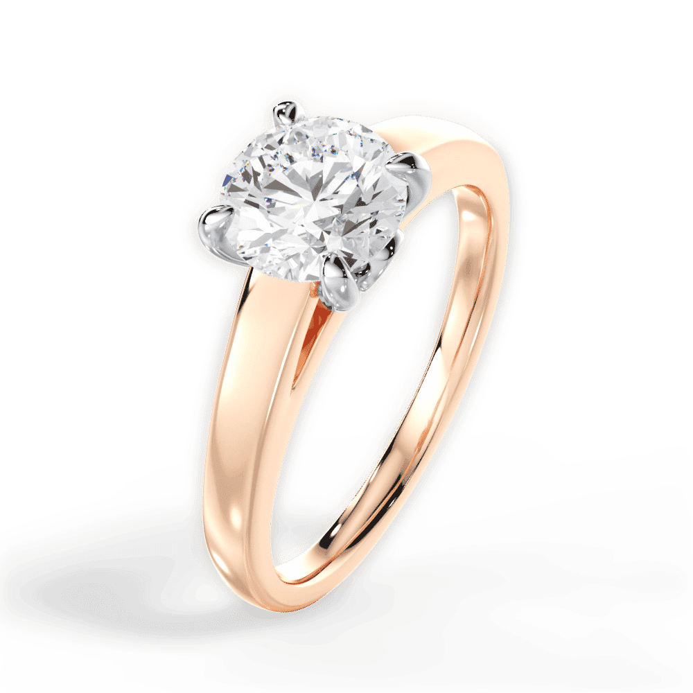 14kt Rose Gold/18kt Rose Gold/round/perspective