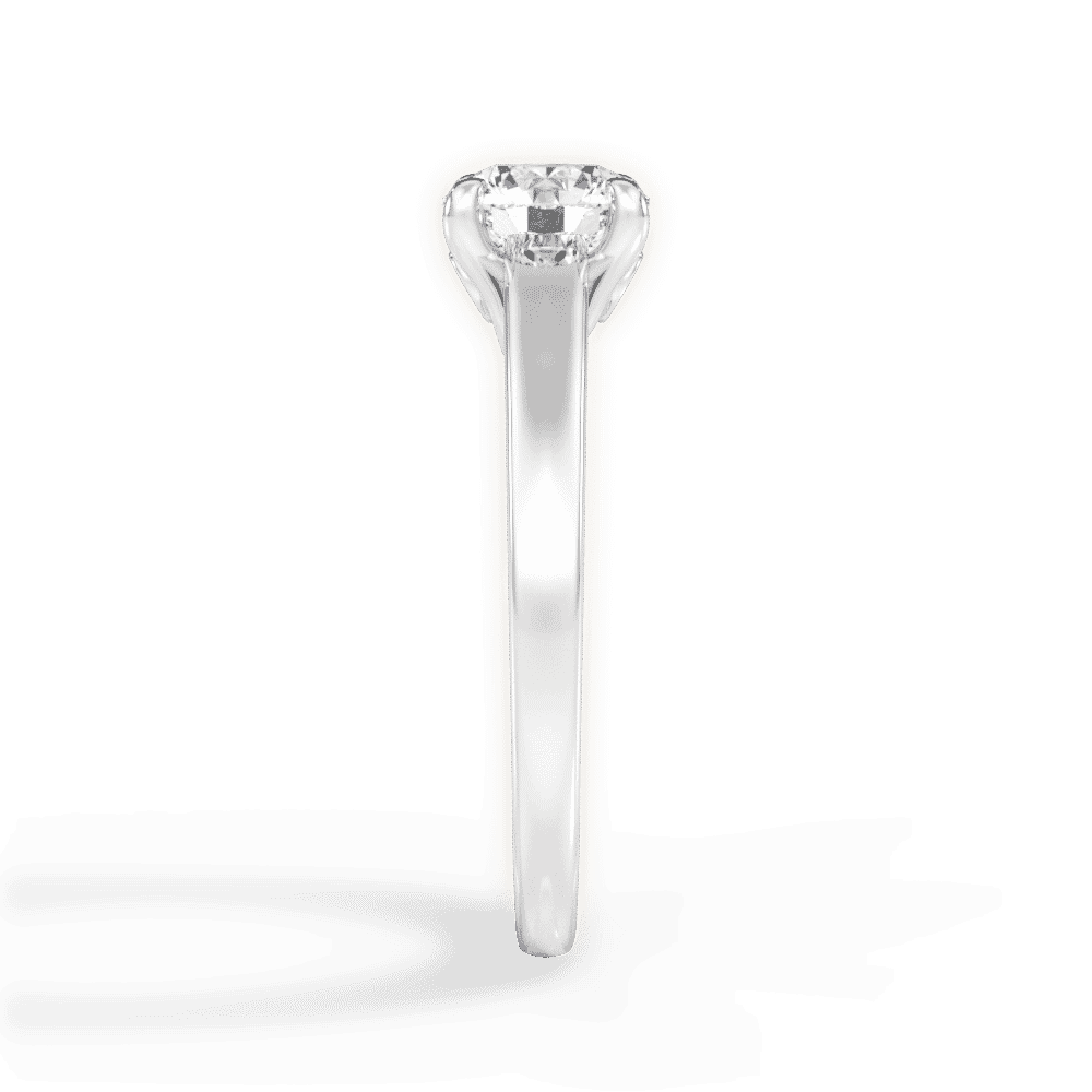 14kt White Gold/18kt White Gold/Platinum/round/side