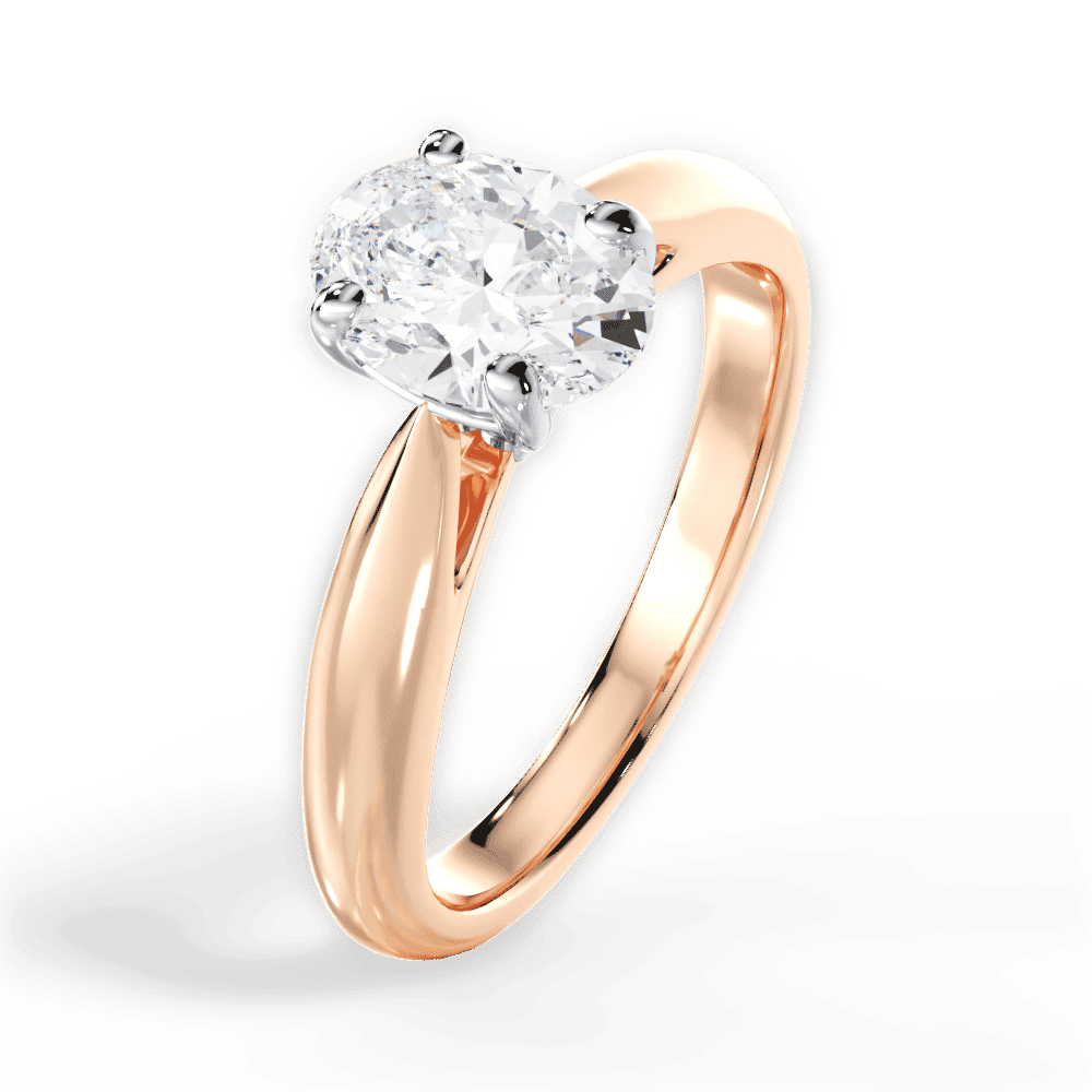 14kt Rose Gold/18kt Rose Gold/oval/perspective