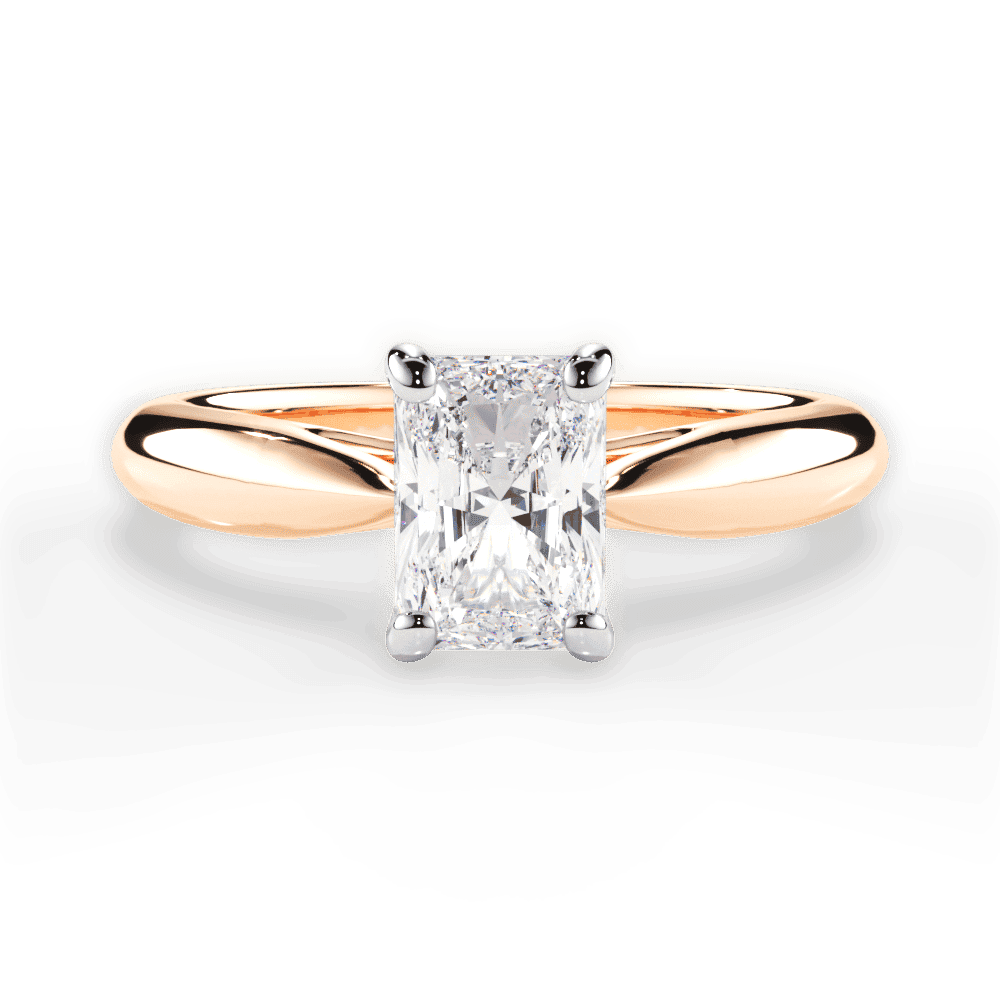 14kt Rose Gold/18kt Rose Gold/radiant/top