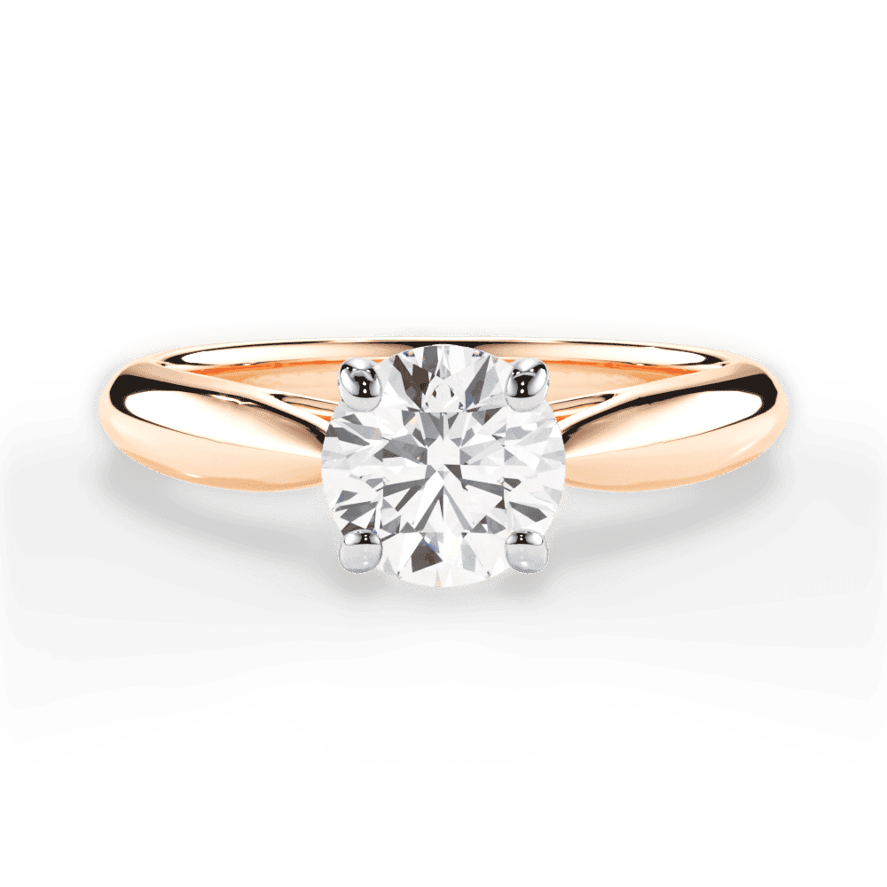 14kt Rose Gold/18kt Rose Gold/round/top