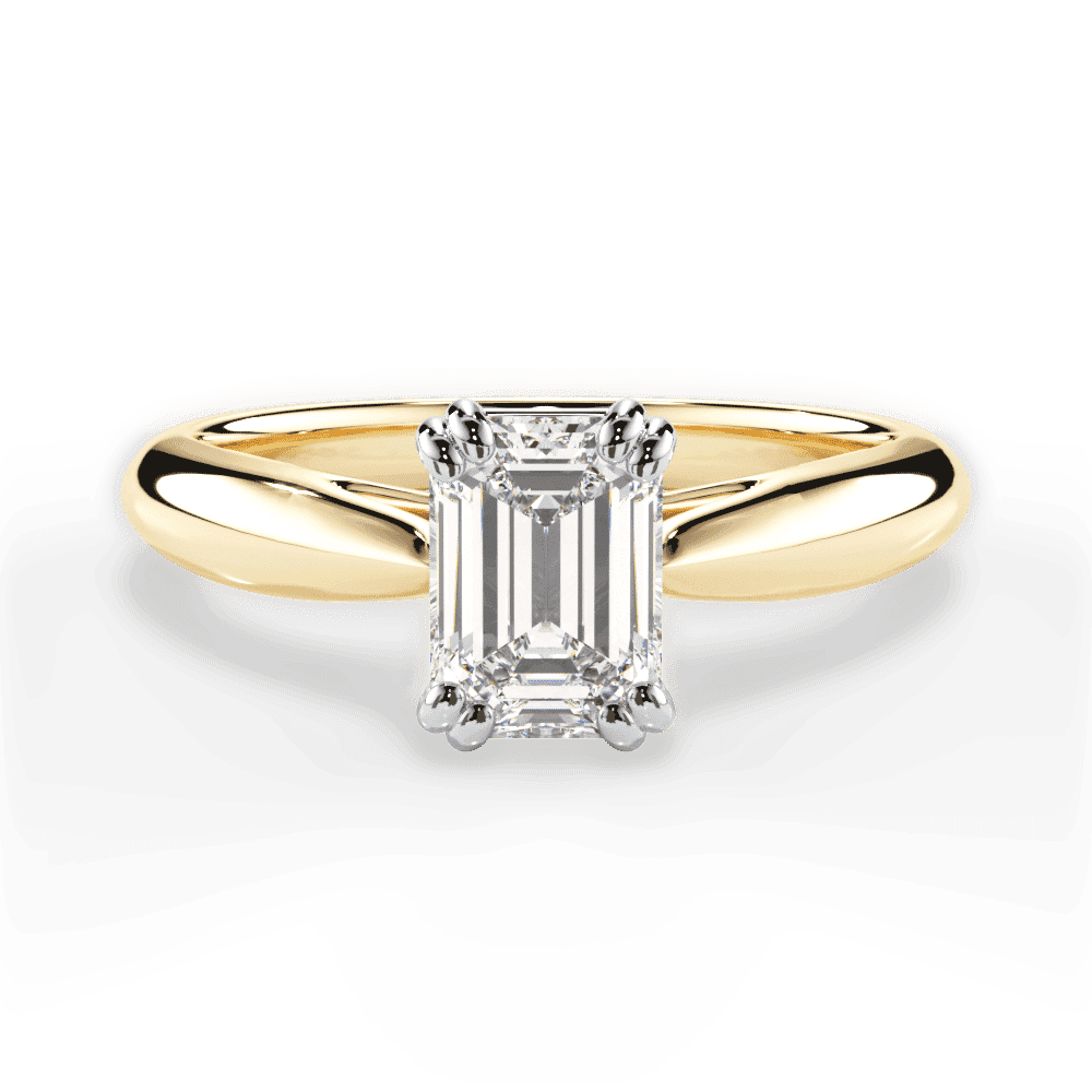 14kt Yellow Gold/18kt Yellow Gold/emerald/top