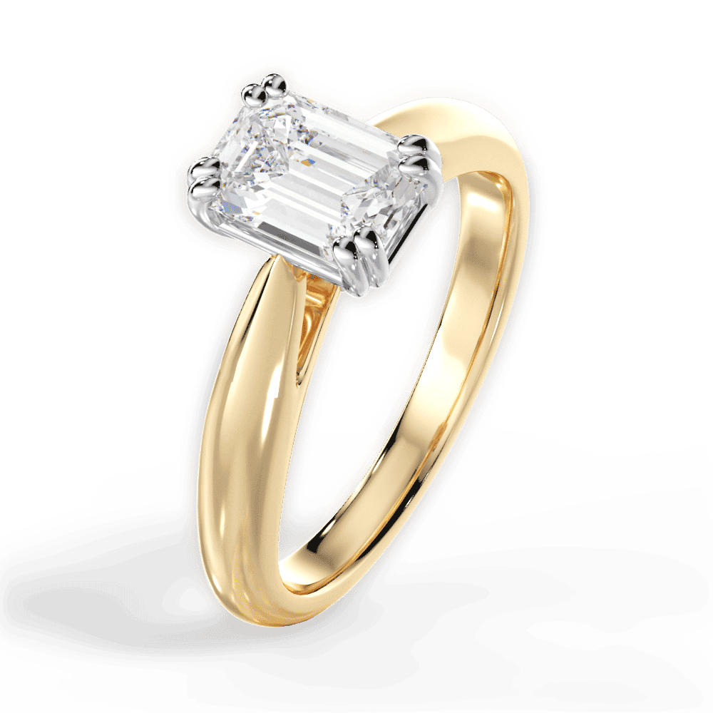 14kt Yellow Gold/18kt Yellow Gold/emerald/perspective