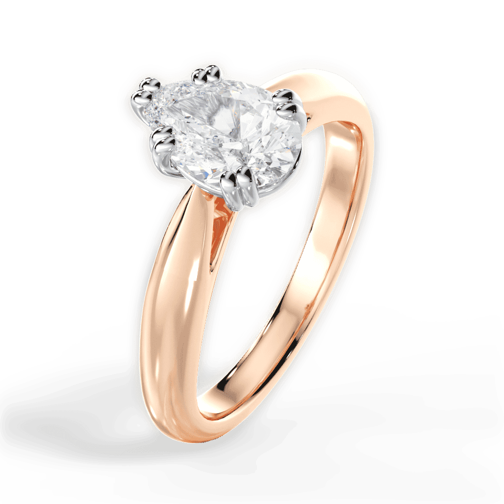 14kt Rose Gold/18kt Rose Gold/pear/perspective