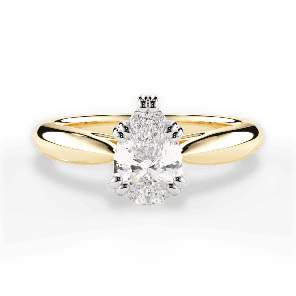 14kt Yellow Gold/18kt Yellow Gold/pear/top