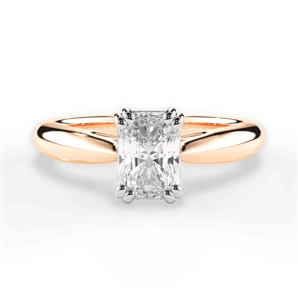 14kt Rose Gold/18kt Rose Gold/radiant/top