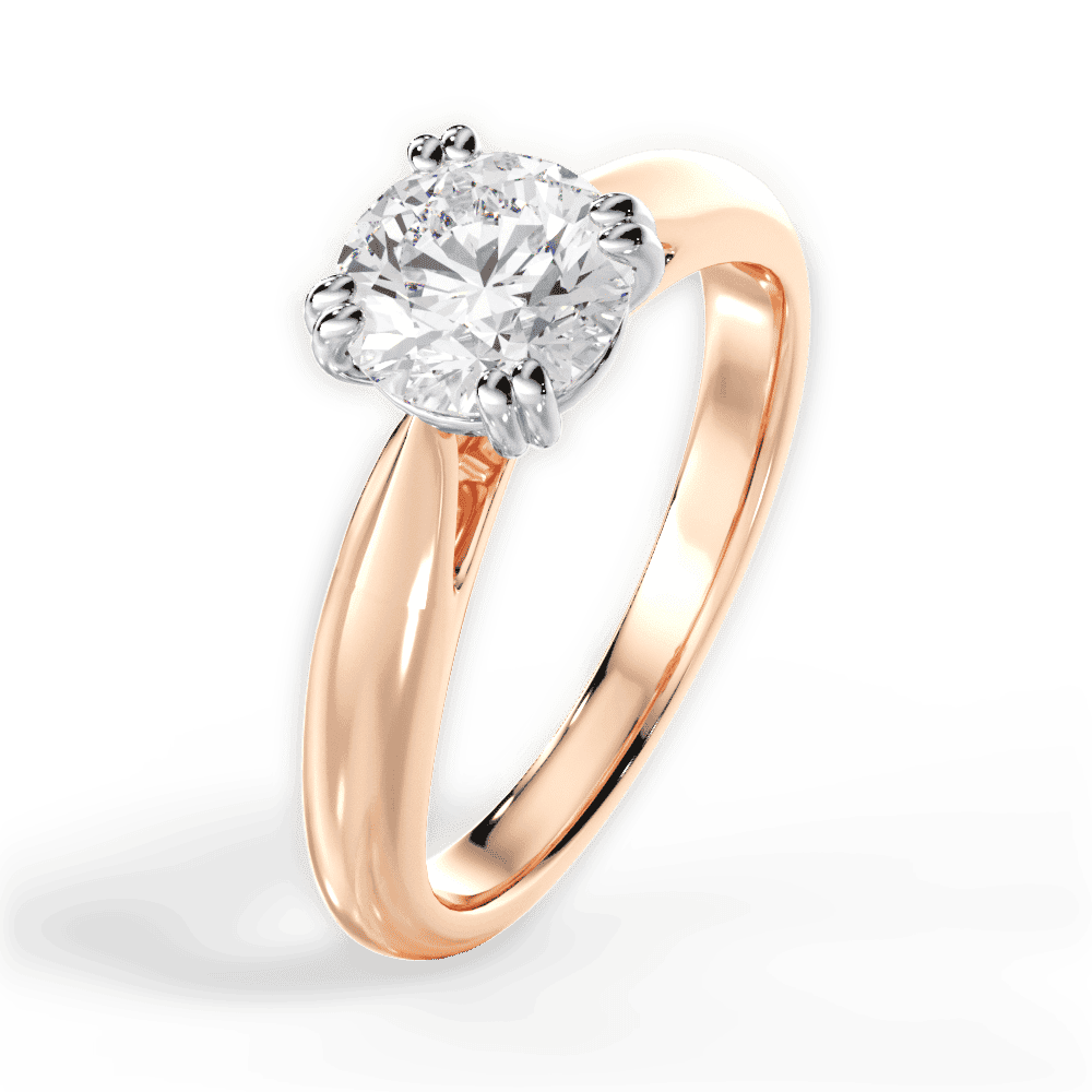 14kt Rose Gold/18kt Rose Gold/round/perspective