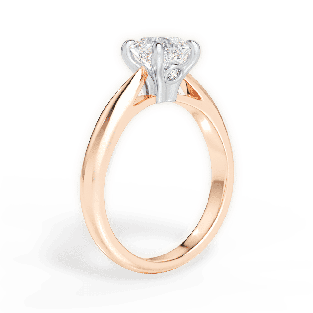 14kt Rose Gold/18kt Rose Gold/asscher/front