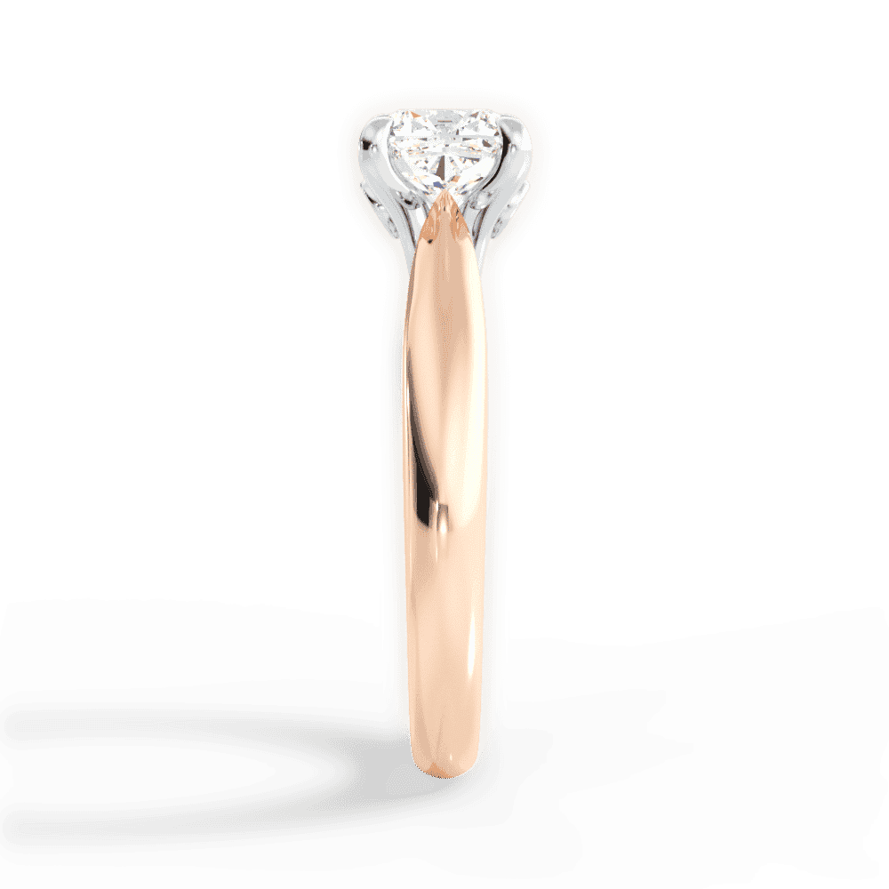 14kt Rose Gold/18kt Rose Gold/cushion/side